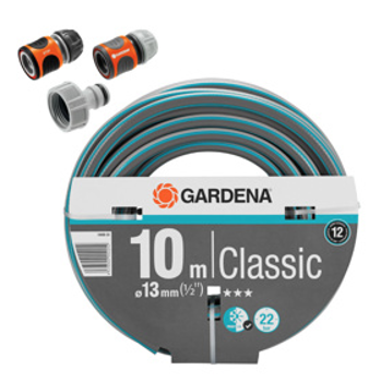 Manguera Classic Gardena 1/2" con juego de conectores