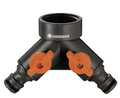 Distribuidor 2 vias GARDENA  3/4"-1" C/Cierre ajustable